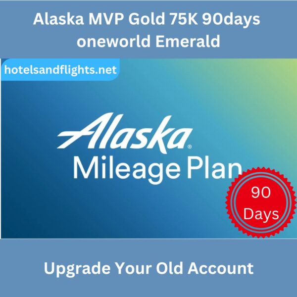 Alaska MVP Gold 75K/oneworld Emerald Status for 90days & Challenge