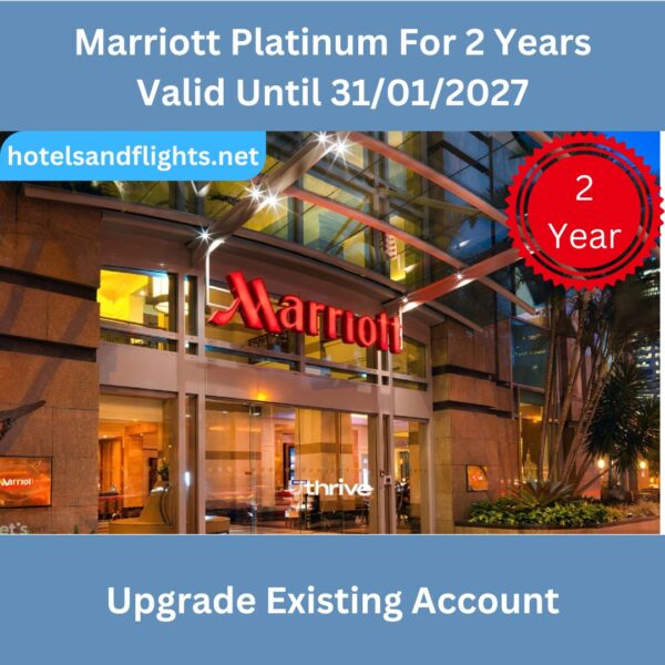 Marriott Bonvoy Platinum Upgrade For 2 Years Through 31/01/2027, No Need Staying 50 Nights