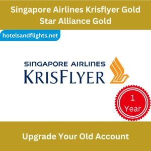 Singapore Airlines Krisflyer Gold Star Alliance Gold For 1 Year, Booking Needed